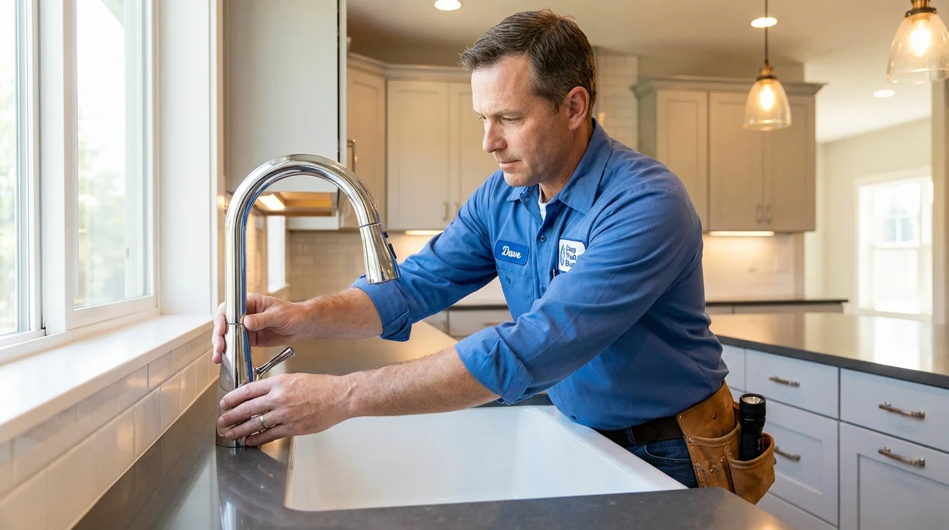Kitchen faucet installation by Johns Plumbing LLC in Auburndale